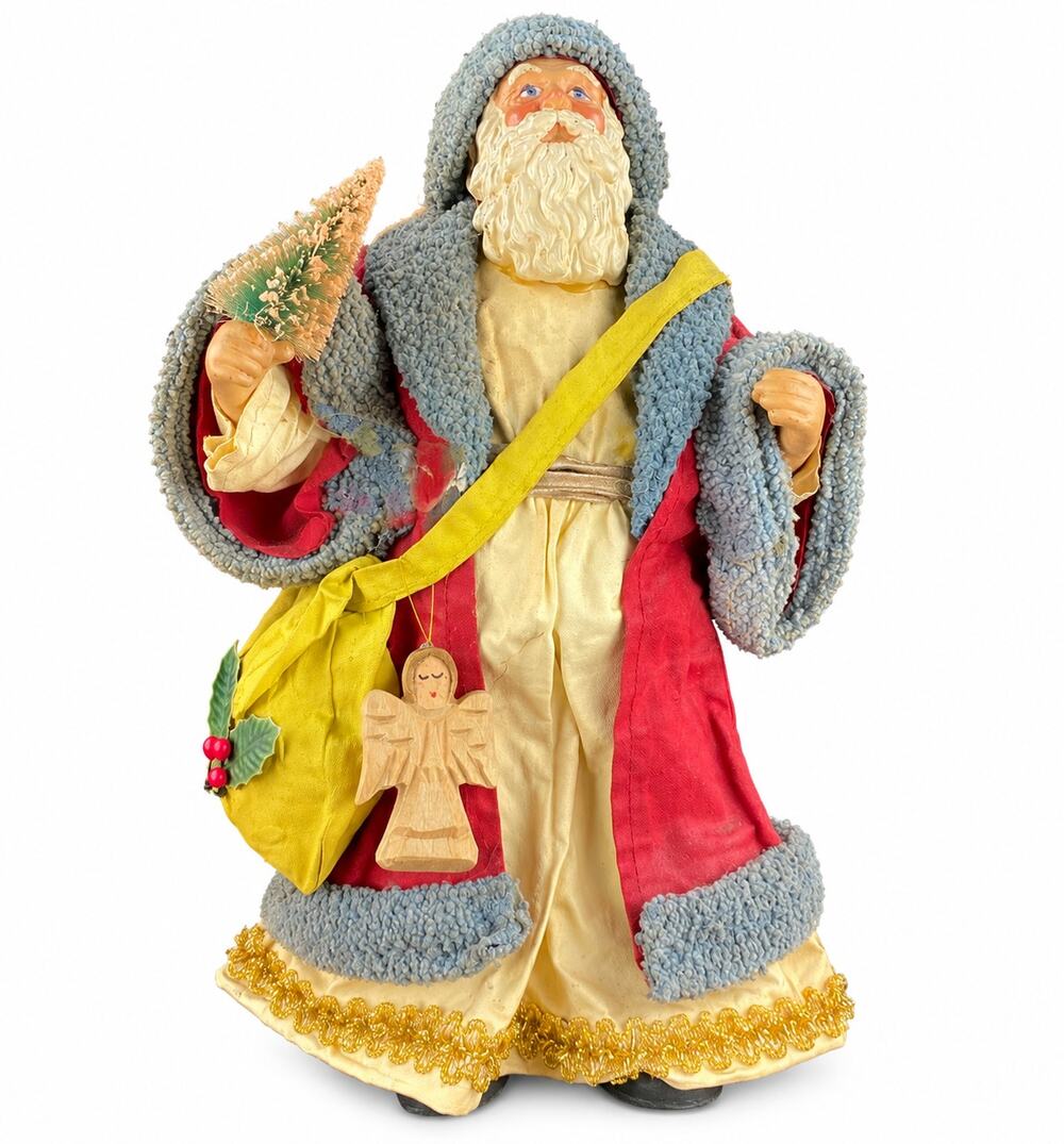 Vintage 1986 Possible Dreams Clothtique Santa Angel Tree Yellow Bag 10"